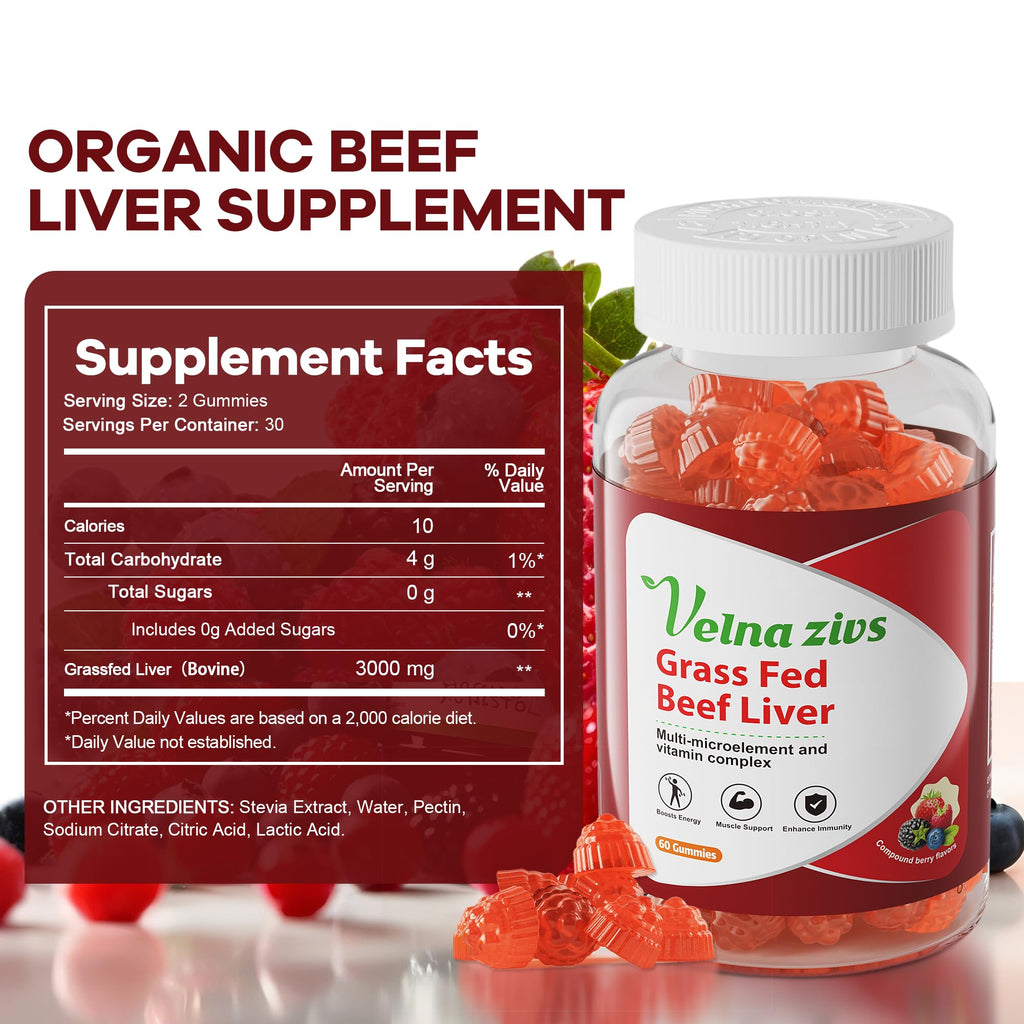 Beef Liver Gummies: Vitamin A, B12 and Iron - additional product image 3