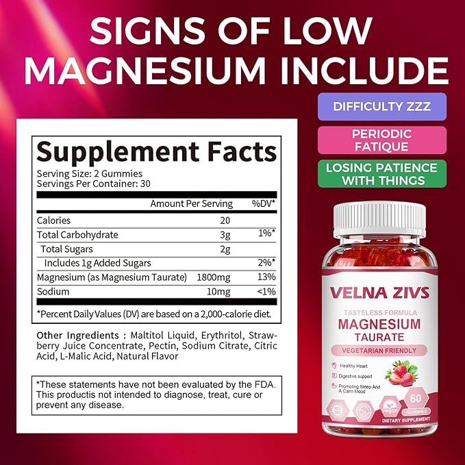 Magnesium Taurate 1800mg per Serving - additional product image 3