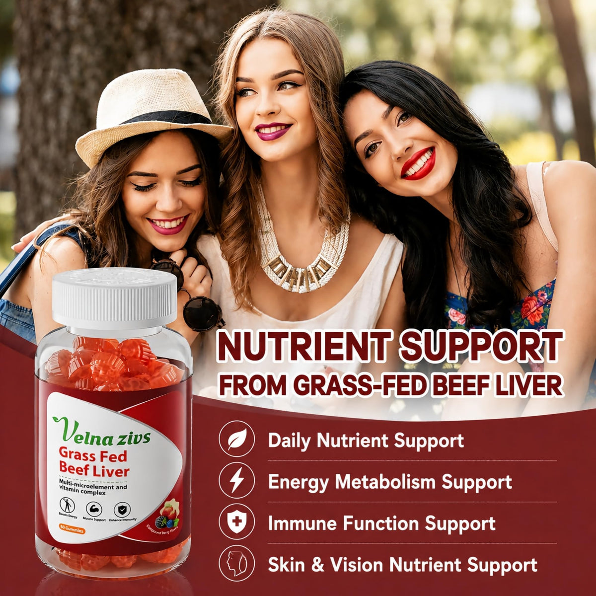 Beef Liver Gummies: Vitamin A, B12 and Iron - additional product image 2